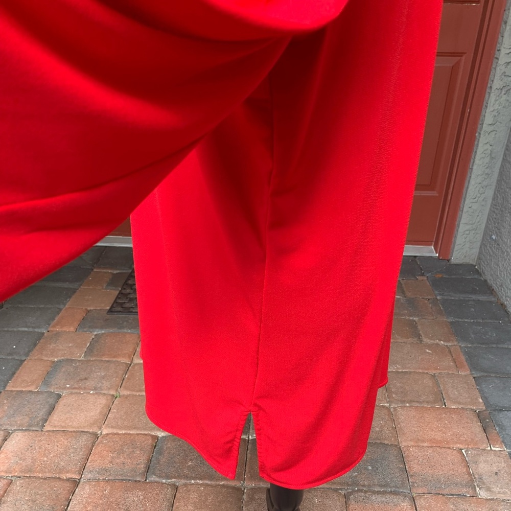 Lauren Ralph Lauren Red Bell Sleeve Tunic Top - Picture 5 of 9
